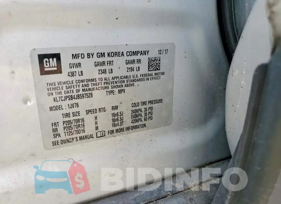 KL7CJPSB4JB597528 Photo# 13