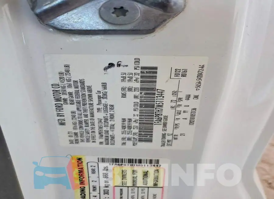 1FA6P8TH7M5113447 Photo# 12