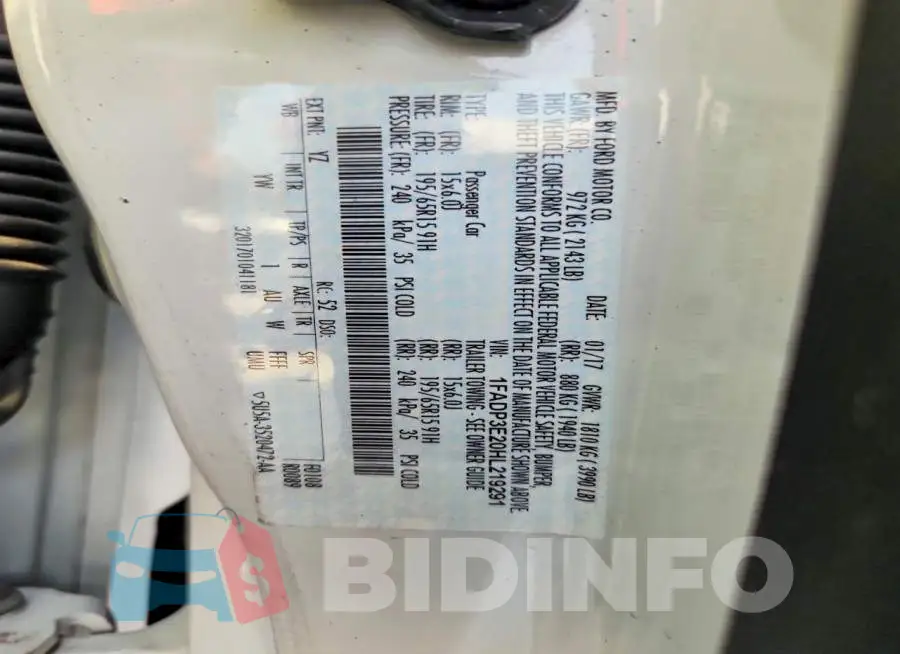 1FADP3E20HL219291 Photo# 12