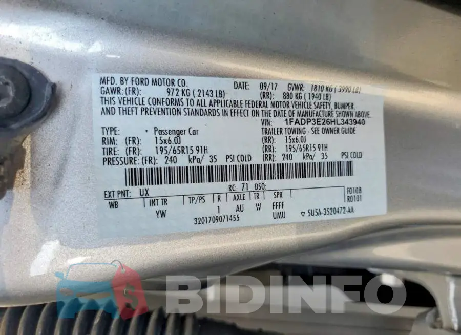 1FADP3E26HL343940 Photo# 12