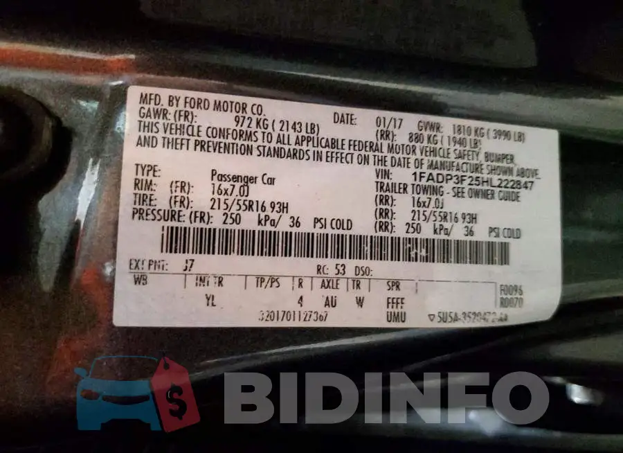 1FADP3F25HL222847 Photo# 12