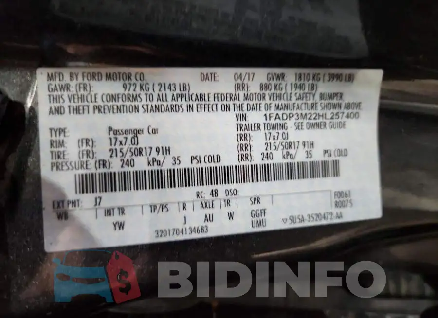 1FADP3M22HL257400 Photo# 12