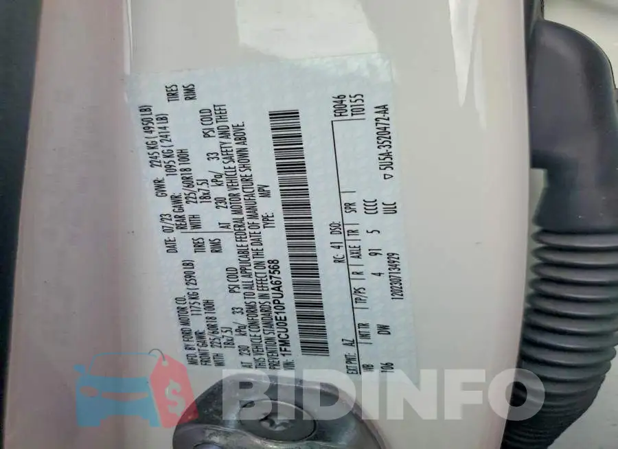 1FMCU0E10PUA67568 Photo# 13