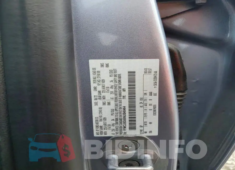 1FMCU0G66NUB40464 Photo# 13