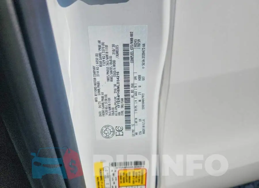 1FTER4FH8MLD34216 Photo# 12