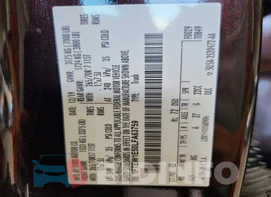 1FTEW1E50LFA63759 Photo# 12