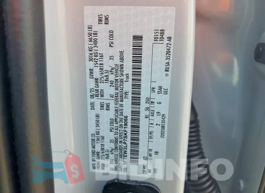 1FTEW3LP7SKF19066 Photo# 12