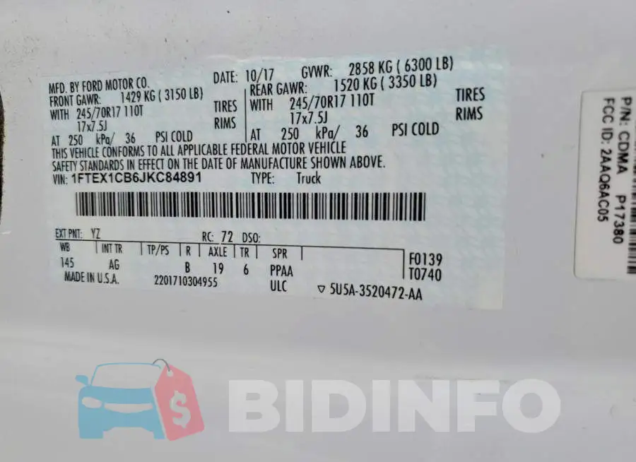 1FTEX1CB6JKC84891 Photo# 12