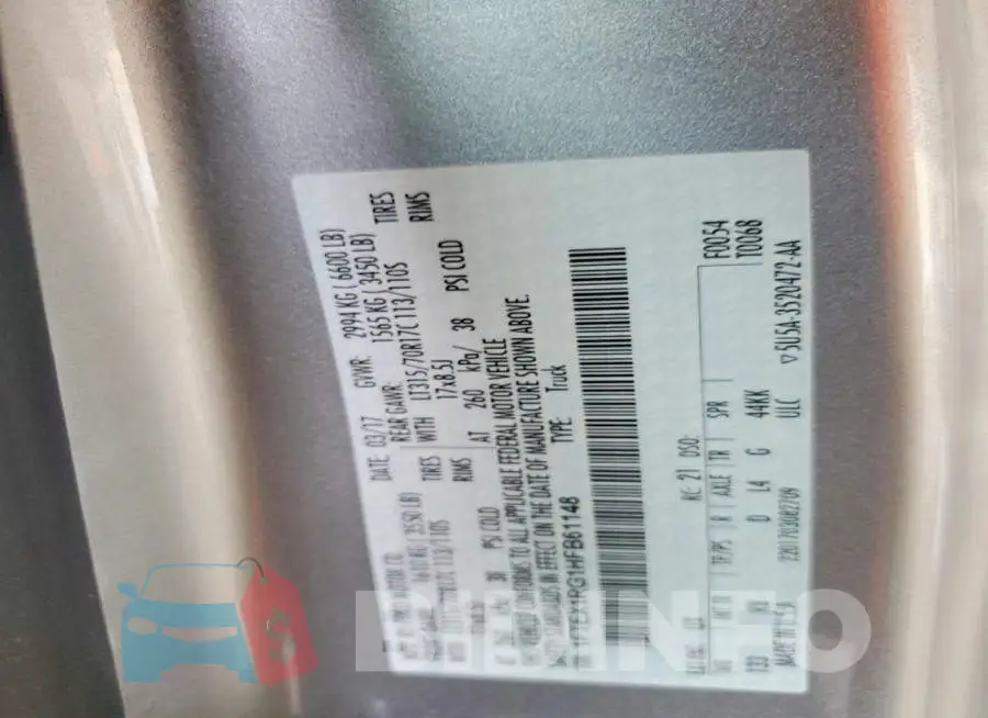 1FTEX1RG1HFB61148 Photo# 12
