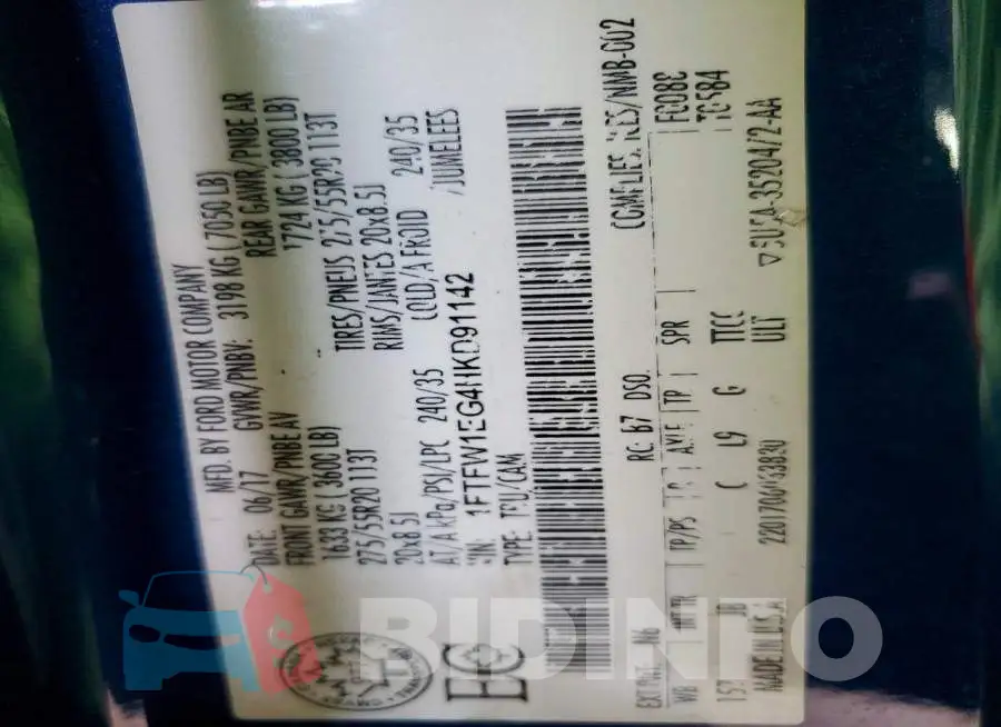 1FTFW1EG4HKD91142 Photo# 12