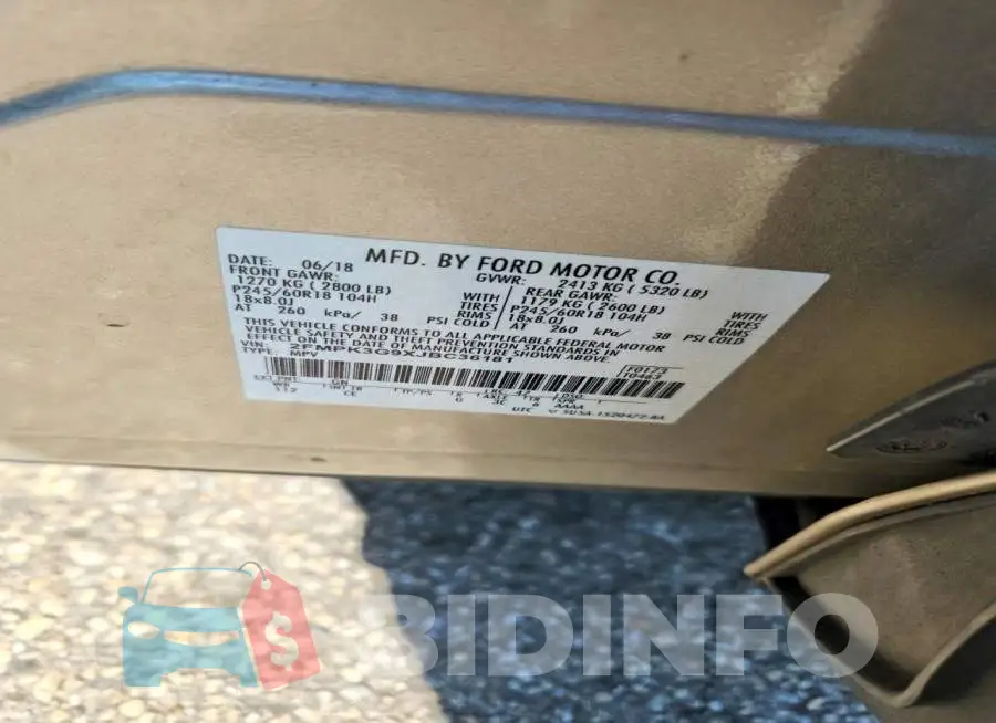 2FMPK3G9XJBC36181 Photo# 13