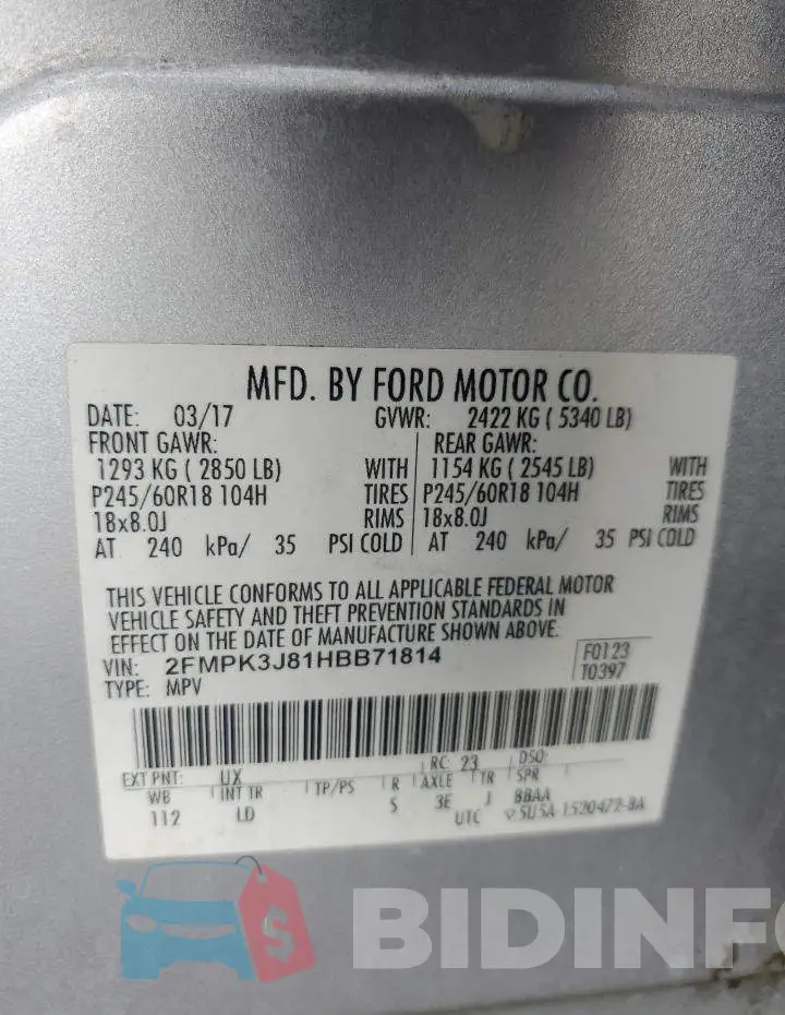 2FMPK3J81HBB71814 Photo# 14