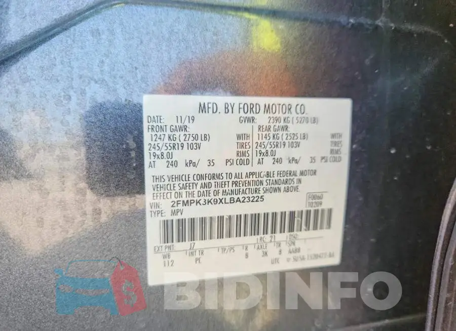 2FMPK3K9XLBA23225 Photo# 14