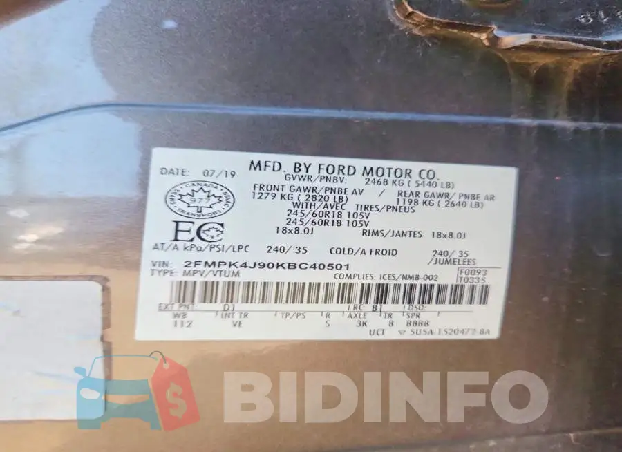 2FMPK4J90KBC40501 Photo# 14