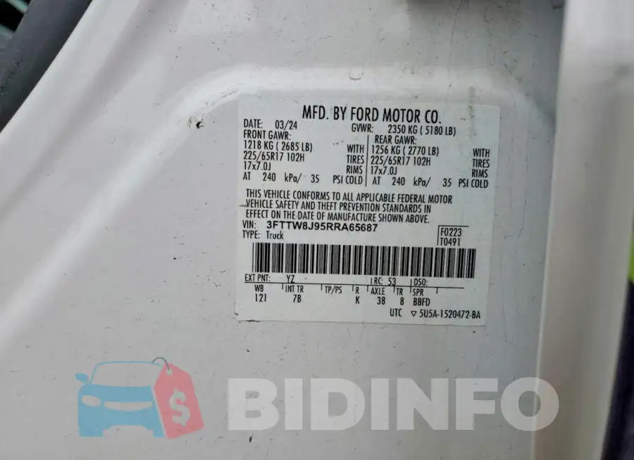 3FTTW8J95RRA65687 Photo# 12