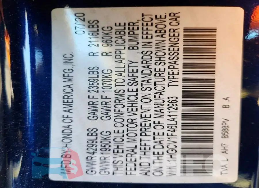 1HGCV1F46LA112963 Photo# 12