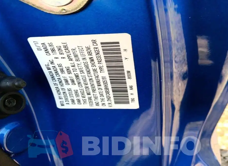 2HGFC4B58HH305191 Photo# 12