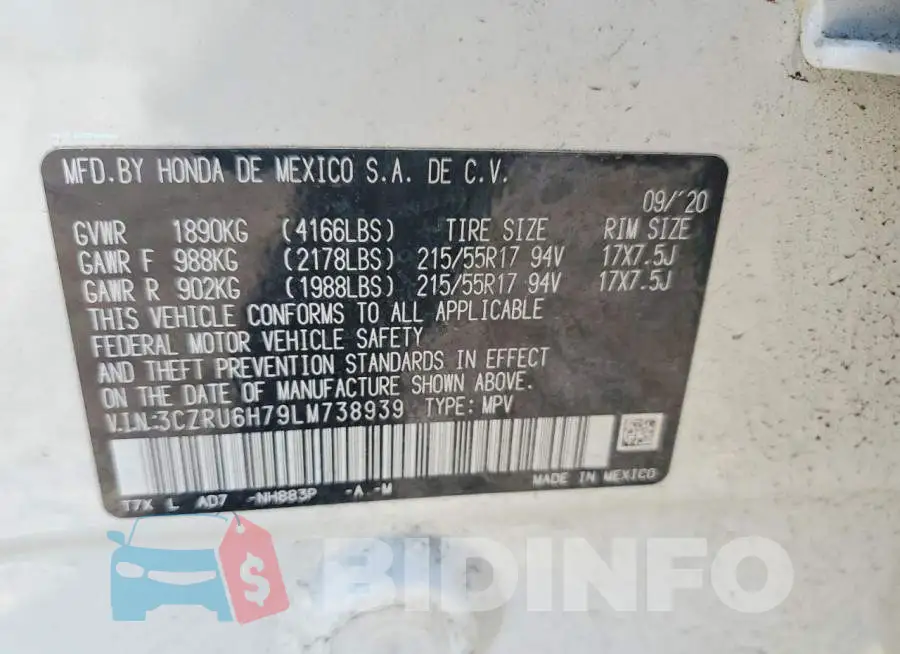 3CZRU6H79LM738939 Photo# 14