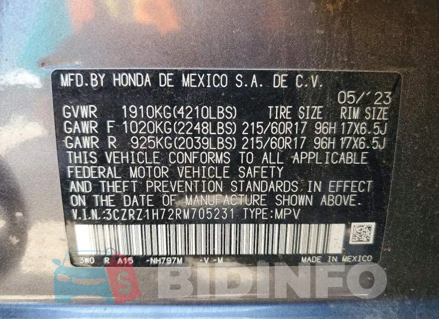 3CZRZ1H72RM705231 Photo# 14