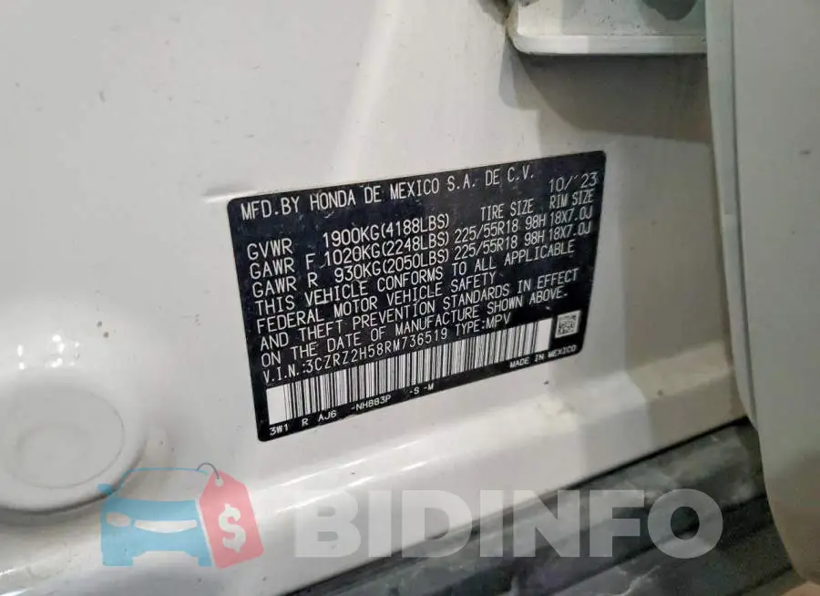 3CZRZ2H58RM736519 Photo# 13