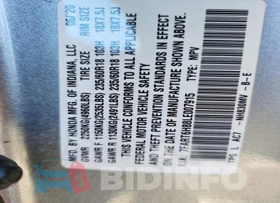 7FART6H88LE007915 Photo# 14