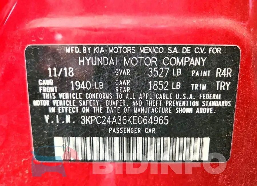 3KPC24A36KE064965 Photo# 12