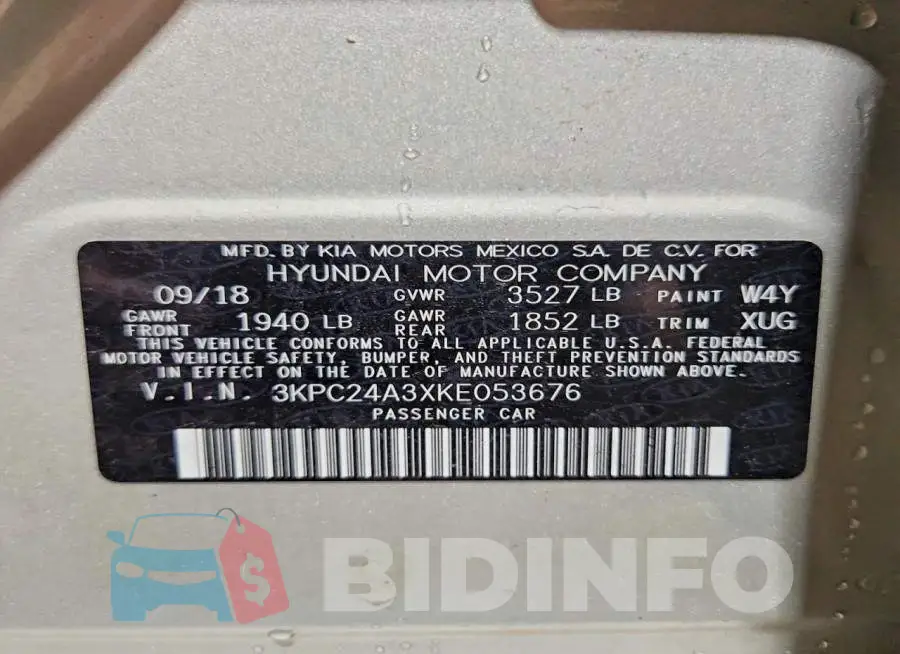3KPC24A3XKE053676 Photo# 13