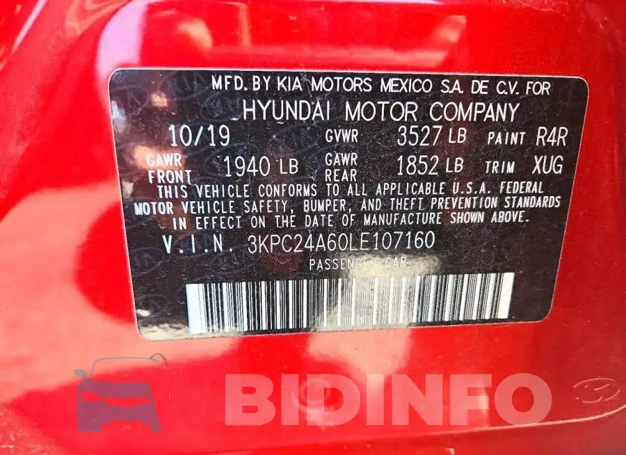 3KPC24A60LE107160 Photo# 12