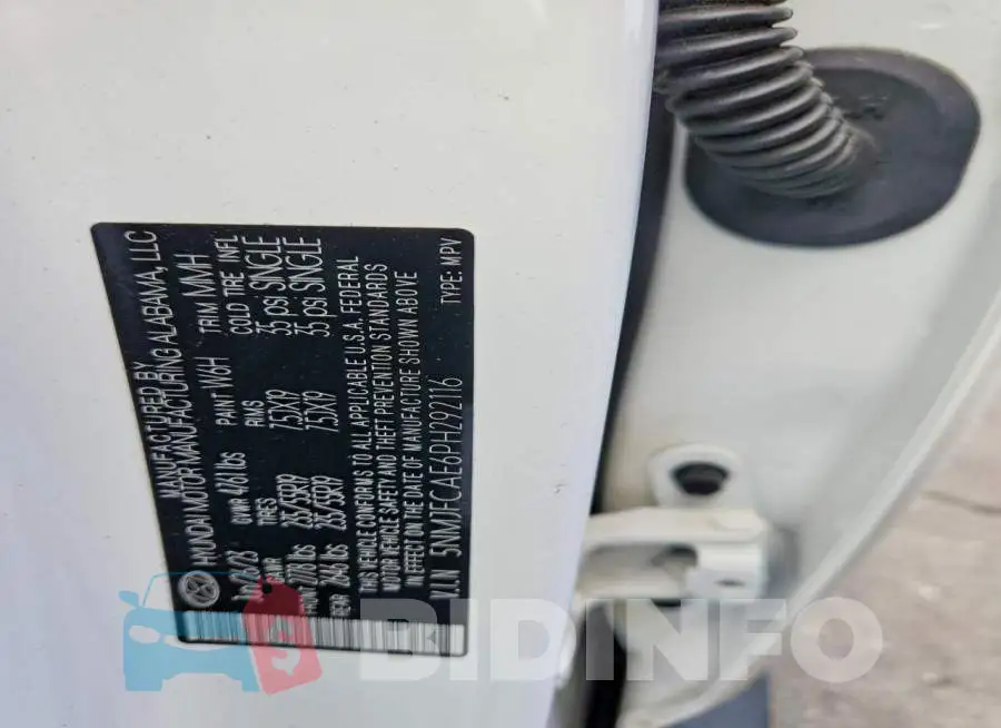 5NMJFCAE6PH292116 Photo# 13