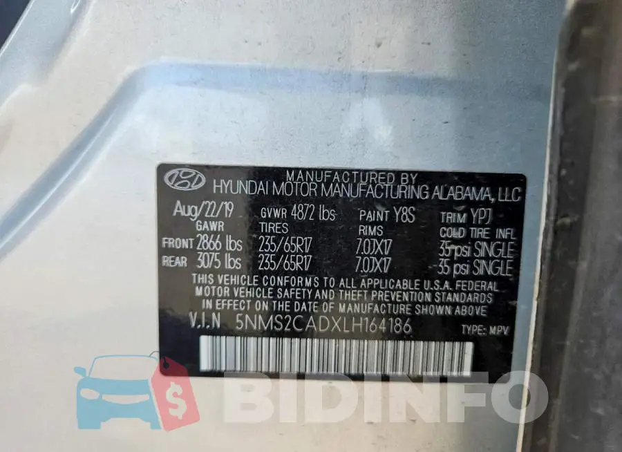 5NMS2CADXLH164186 Photo# 12