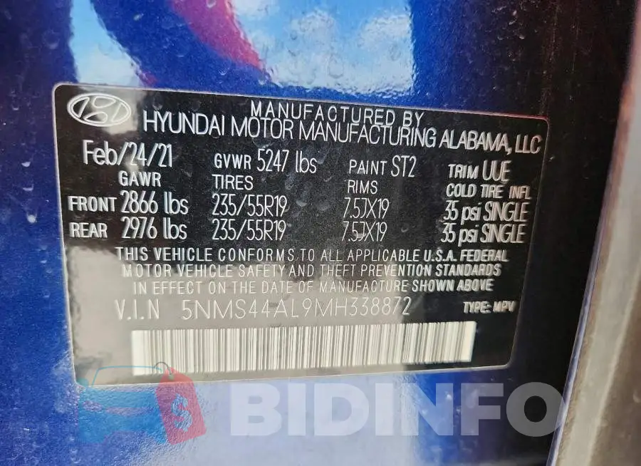 5NMS44AL9MH338872 Photo# 14
