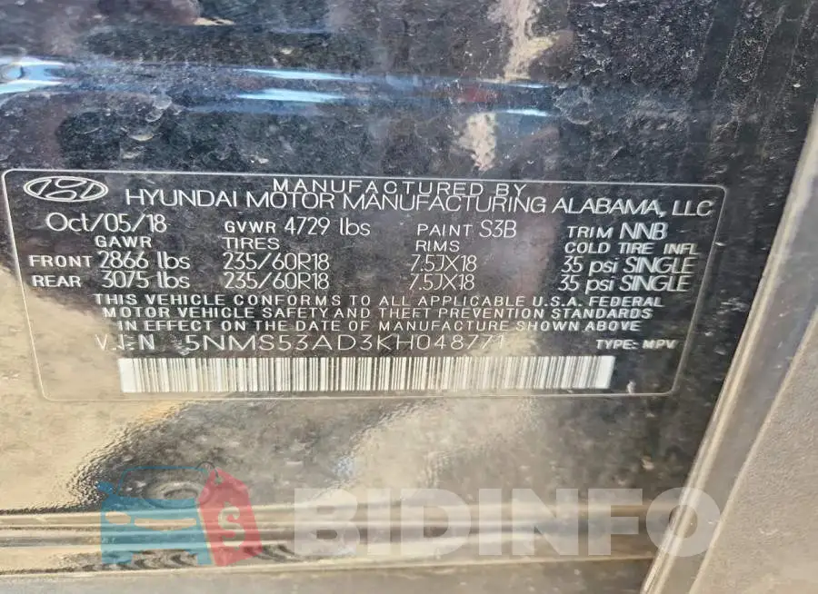 5NMS53AD3KH048771 Photo# 13