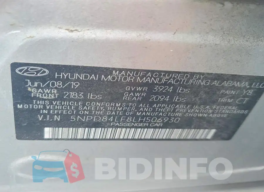 5NPD84LF8LH506930 Photo# 12