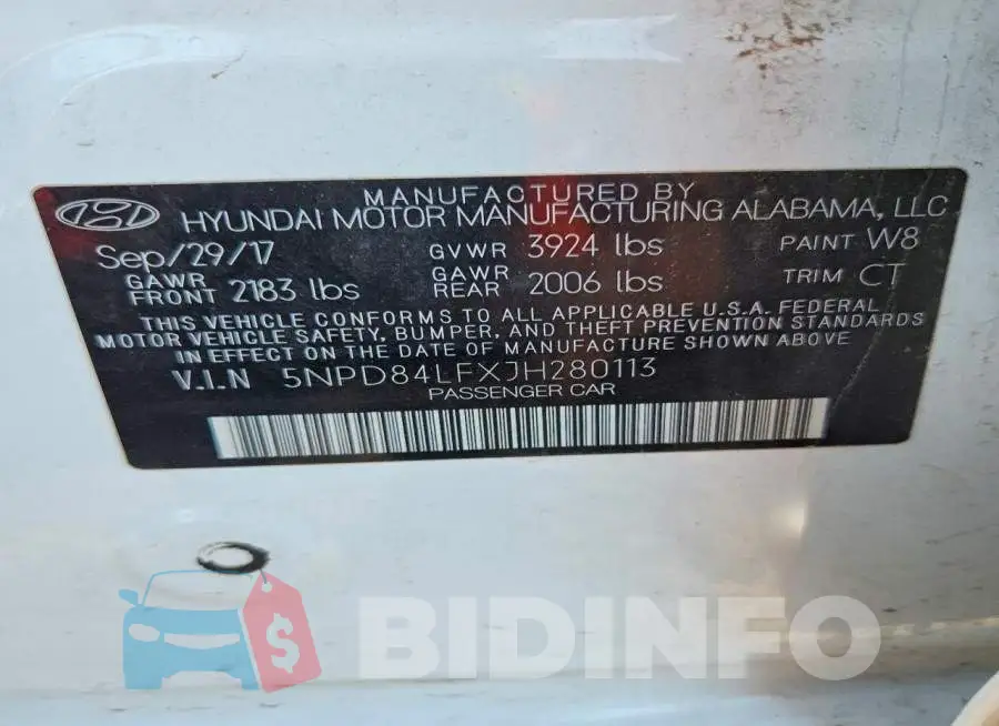 5NPD84LFXJH280113 Photo# 12