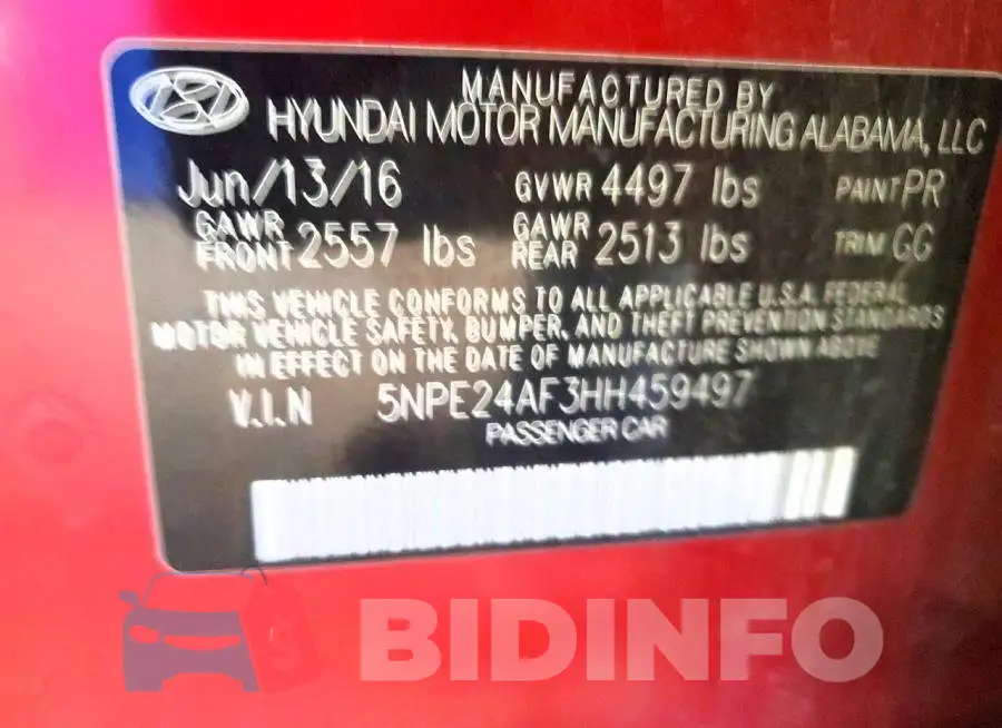 5NPE24AF3HH459497 Photo# 12
