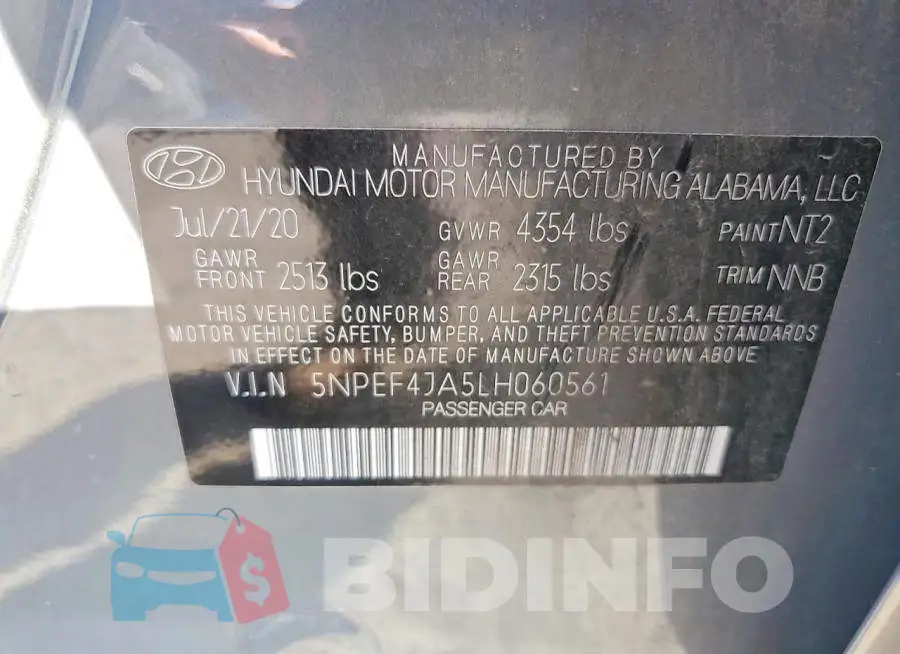 5NPEF4JA5LH060561 Photo# 13