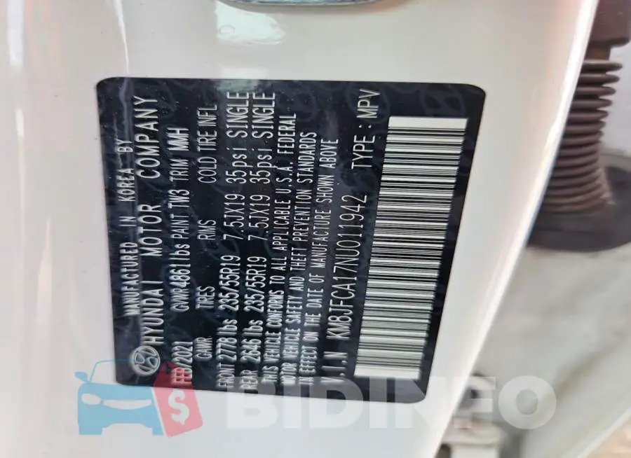 KM8JFCA17NU011942 Photo# 13