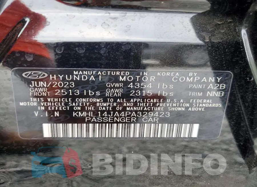 KMHL14JA4PA329423 Photo# 12
