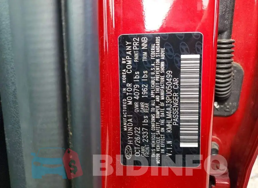 KMHLM4AJ3PU050499 Photo# 12