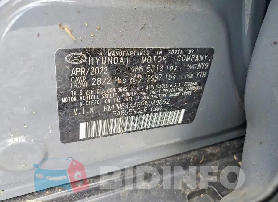KMHM54AA8PA040652 Photo# 12