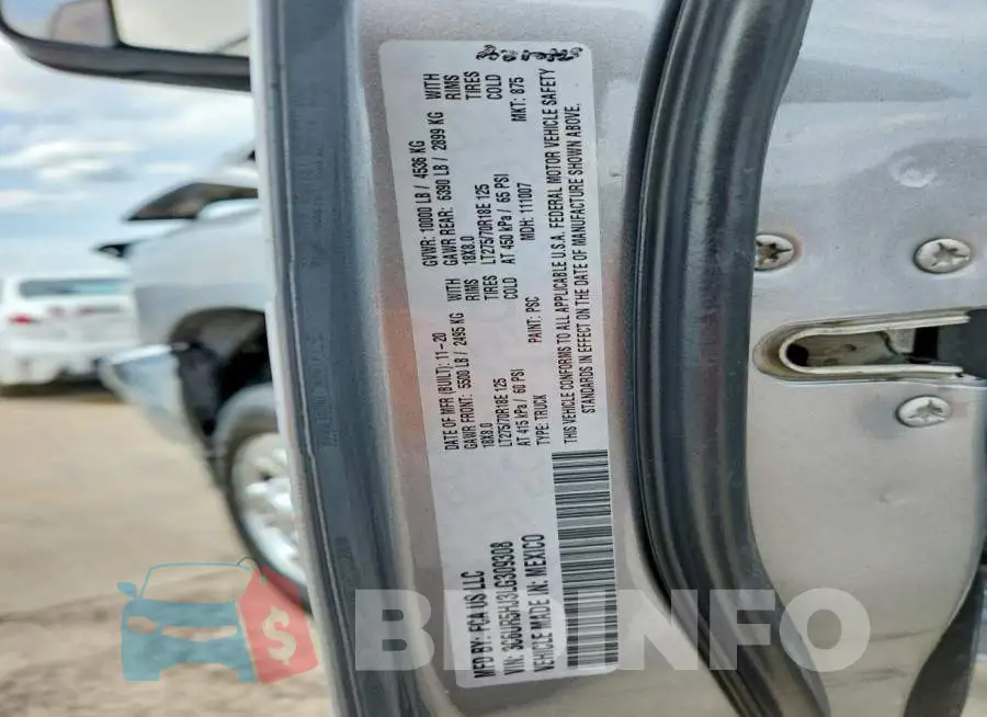 3C6UR5HJ3LG309308 Photo# 12