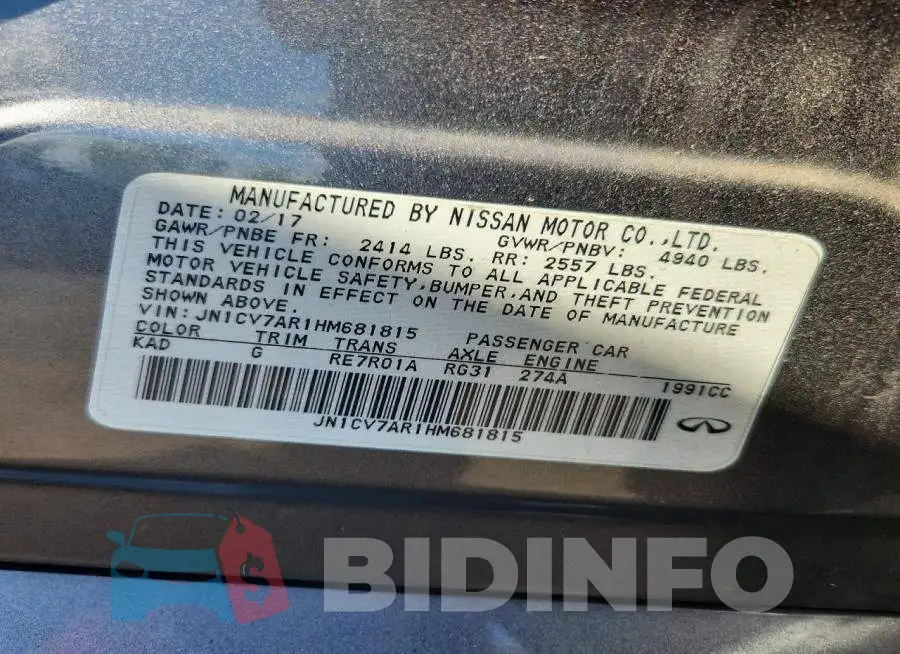 JN1CV7AR1HM681815 Photo# 12