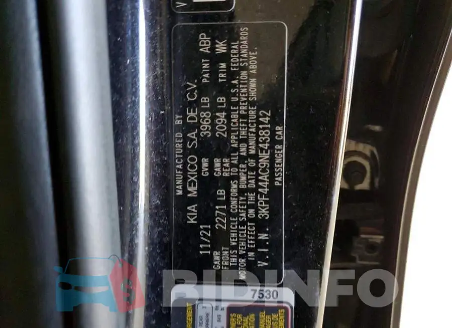 3KPF44AC9NE438142 Photo# 12