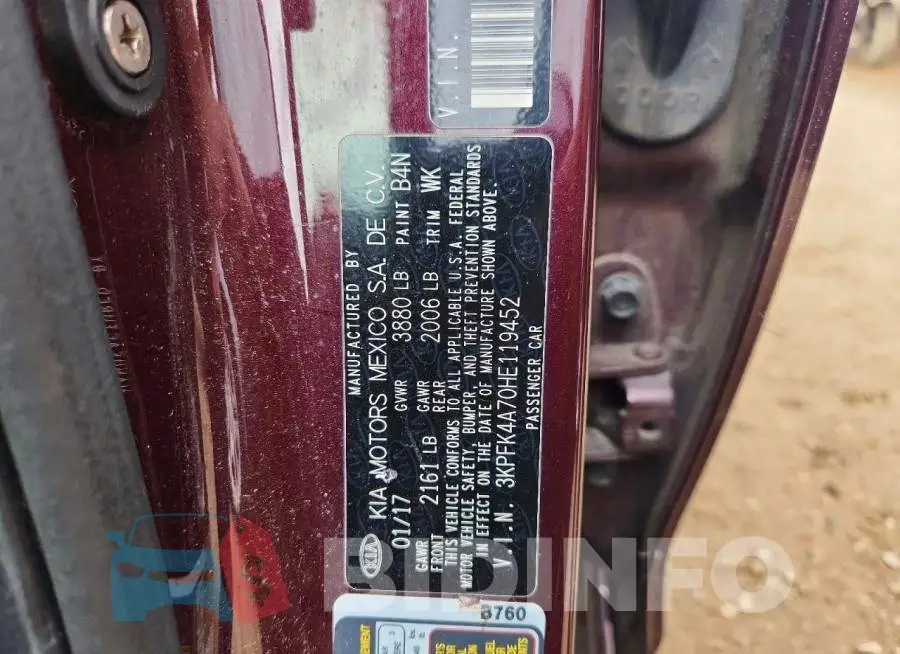 3KPFK4A70HE119452 Photo# 12