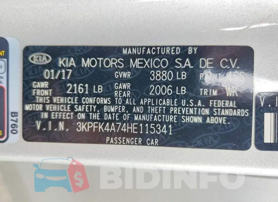 3KPFK4A74HE115341 Photo# 13