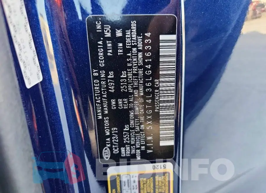 5XXGT4L36LG416334 Photo# 12