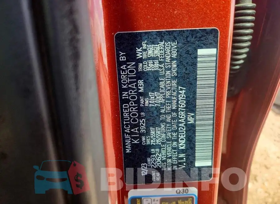 KNDEU2AA6R7601947 Photo# 14