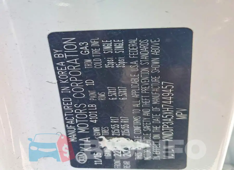 KNDJP3A5XH7449457 Photo# 12