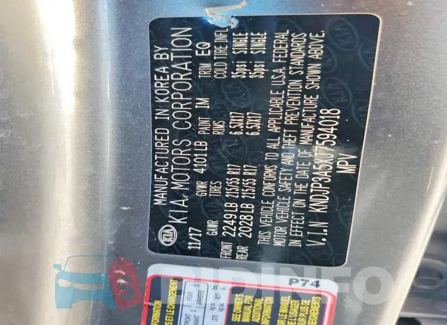 KNDJP3A5XJ7594018 Photo# 14