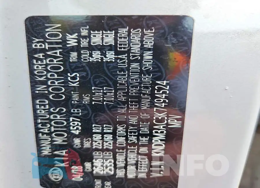 KNDPM3AC3K7494524 Photo# 13